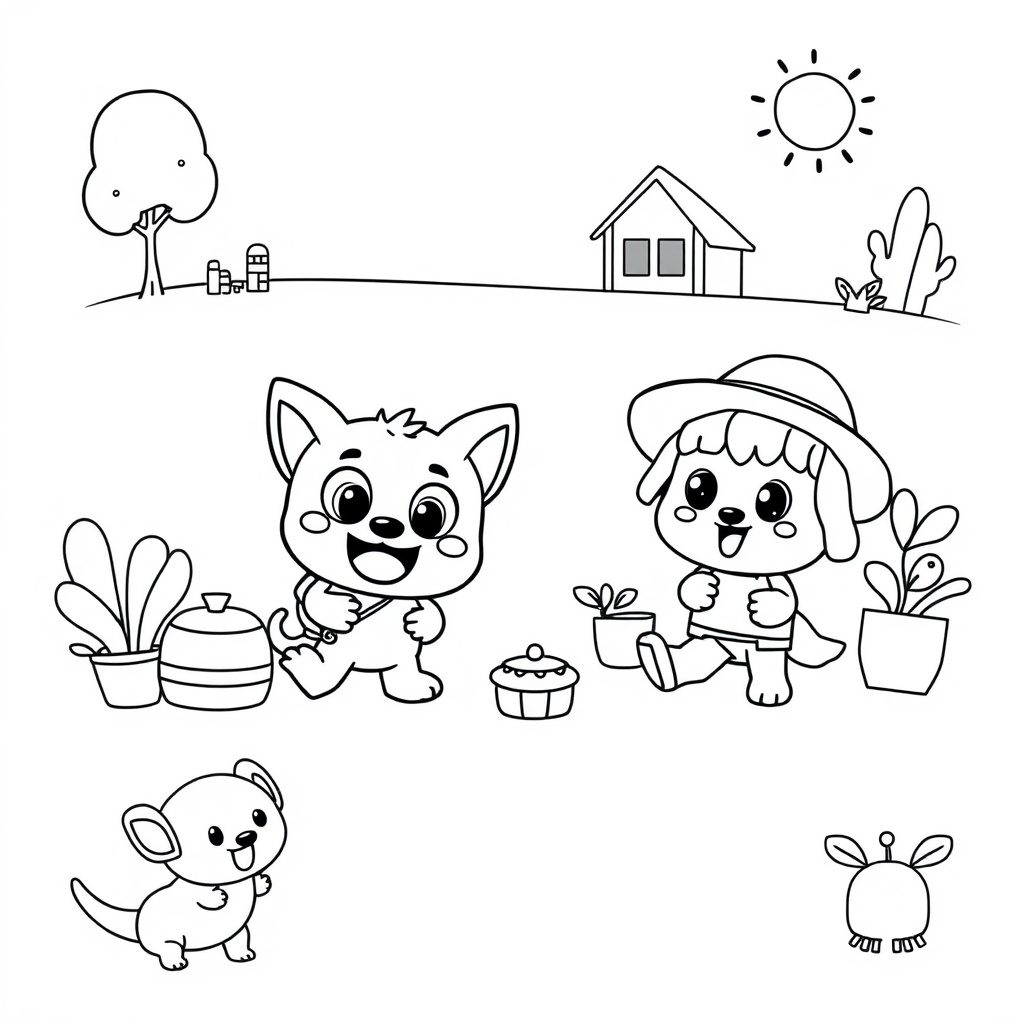 Página para colorear de Bluey