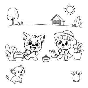 Página para colorear de Bluey