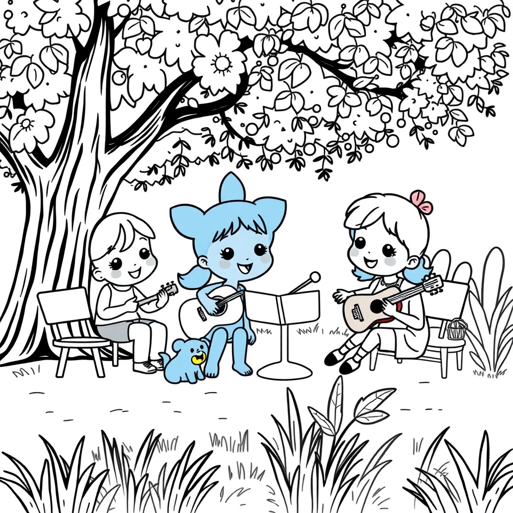 Kolorowanka Bluey i Przyjaciele