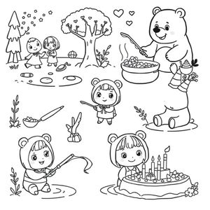 Masha y el Oso - Libro para Colorear