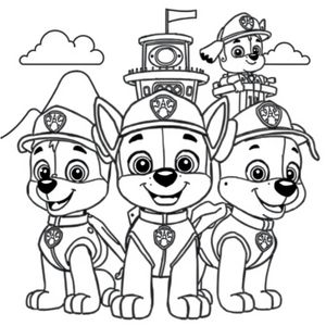 Página para colorear - Patrulla de Cachorros
