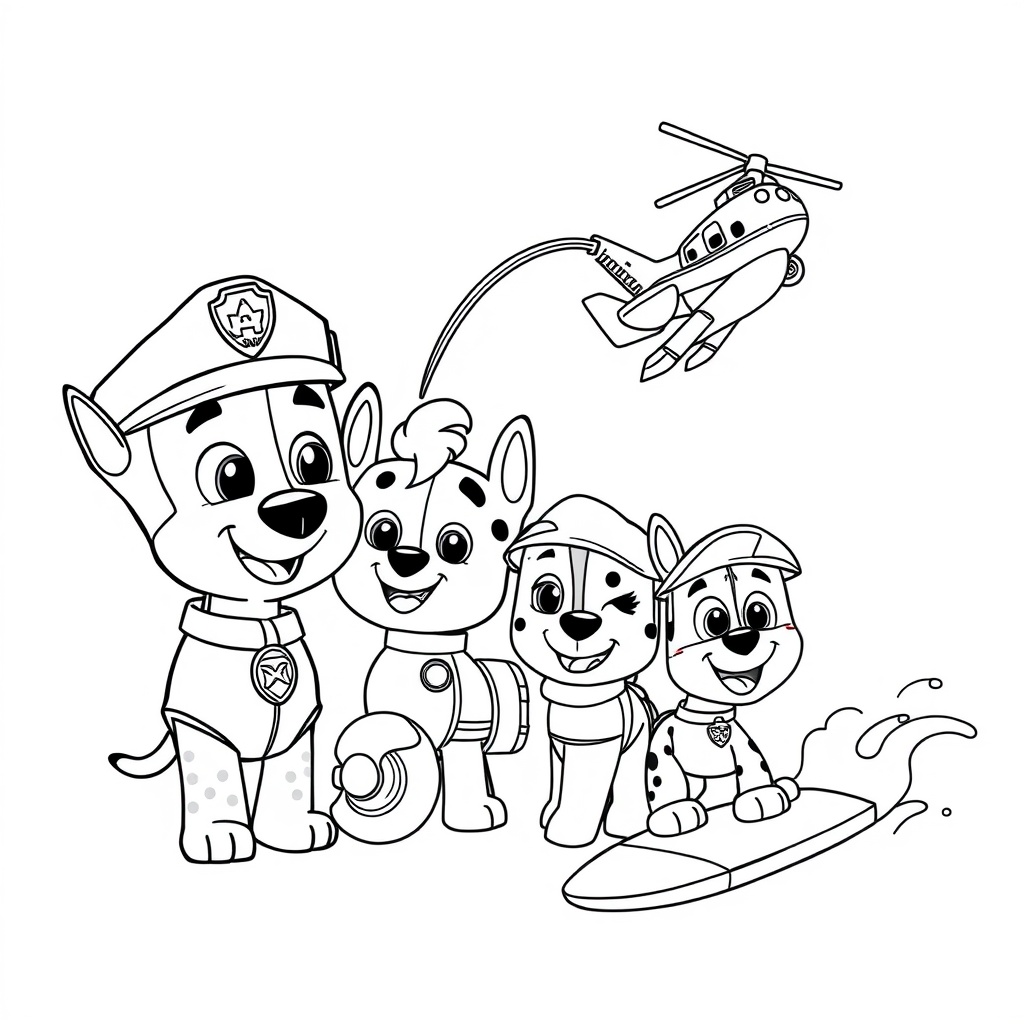 Kolorowanka z Psiego Patrolu