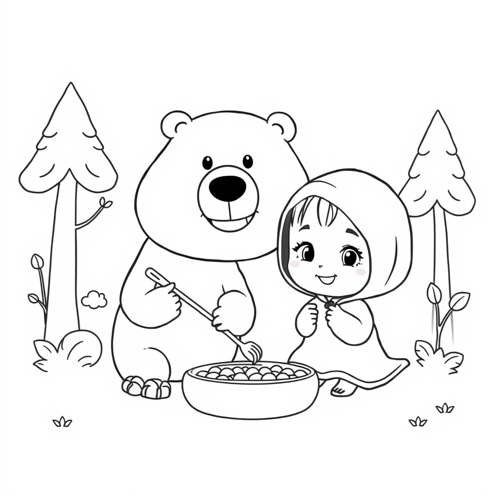 Libro para Colorear de Masha y el Oso