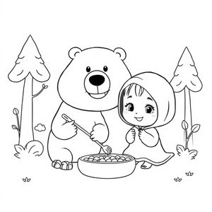 Libro para Colorear de Masha y el Oso