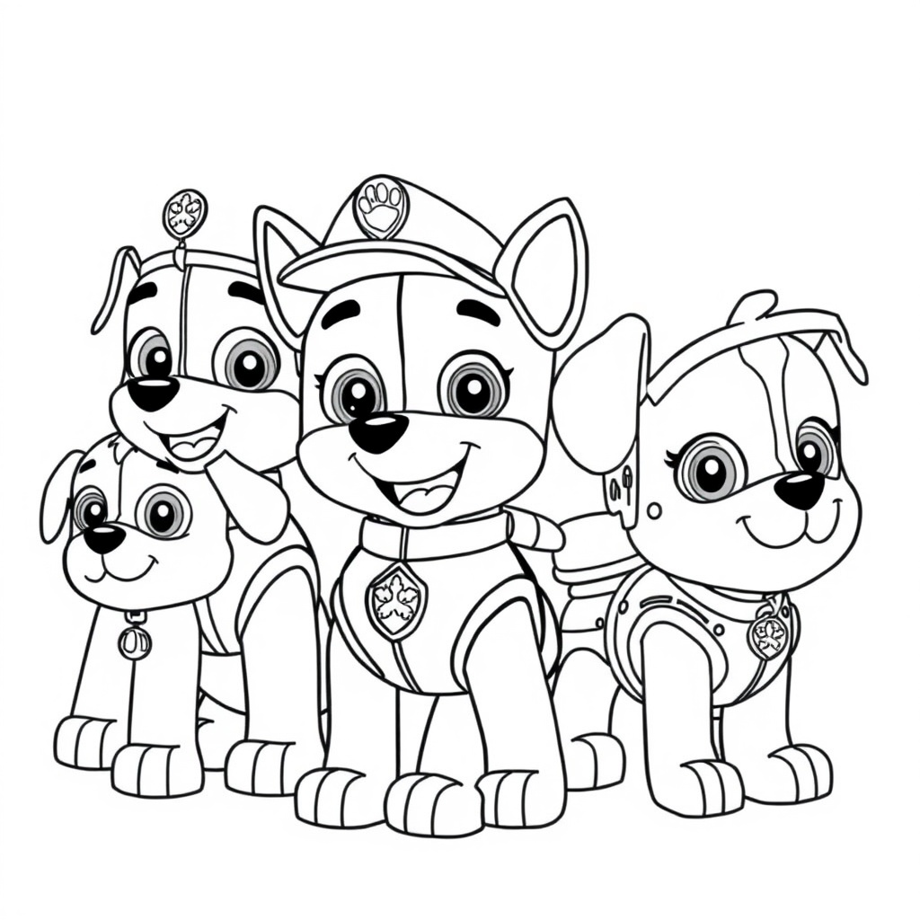 Libro para colorear Patrulla Canina