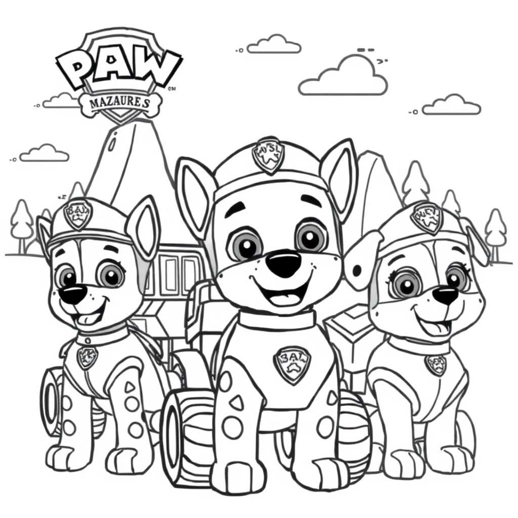 Libro para Colorear de Patrulla de Cachorros