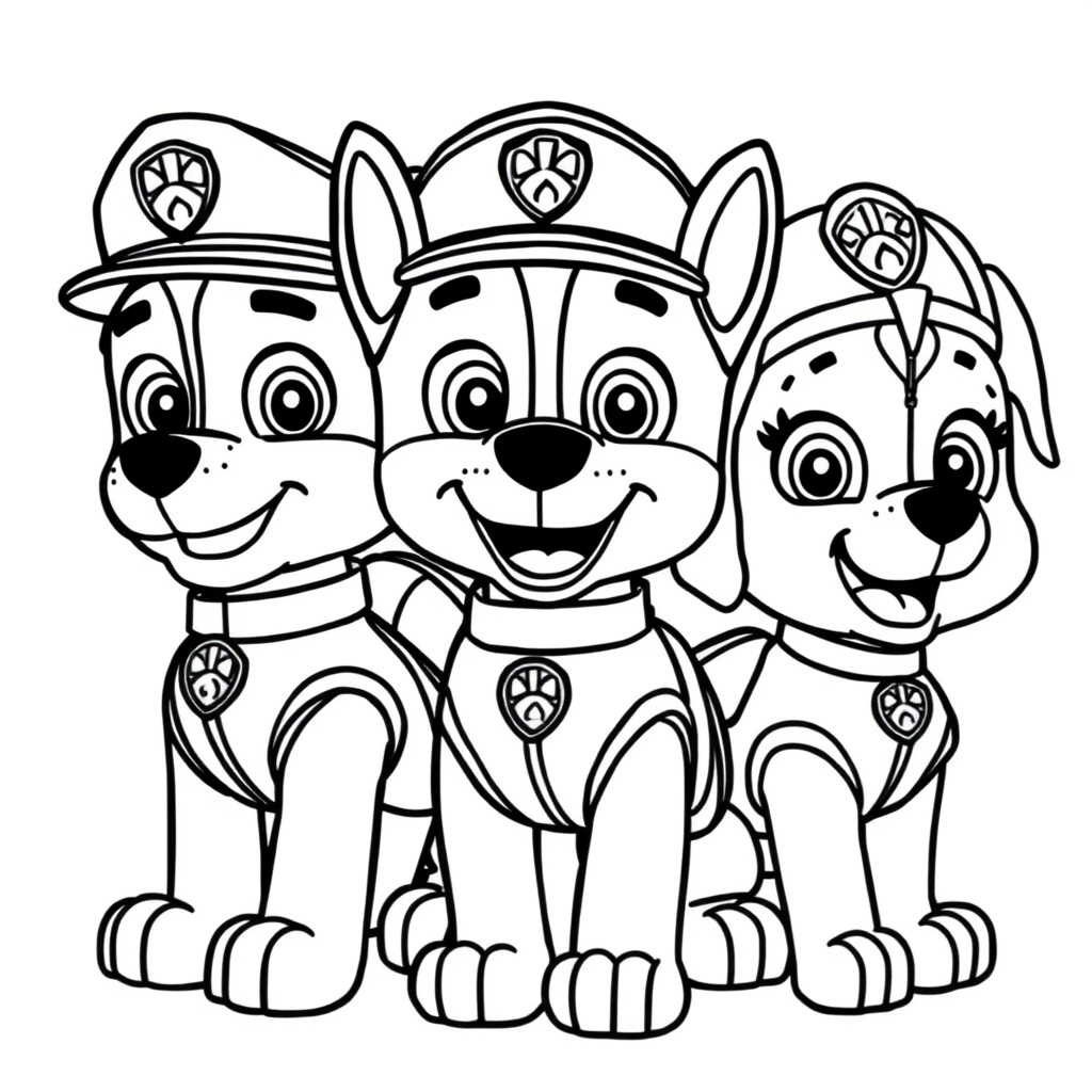 Libro para colorear Patrulla Canina