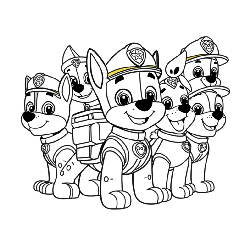 Página para Colorear de Patrulla Canina