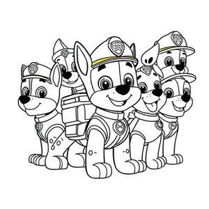 Página para Colorear de Patrulla Canina