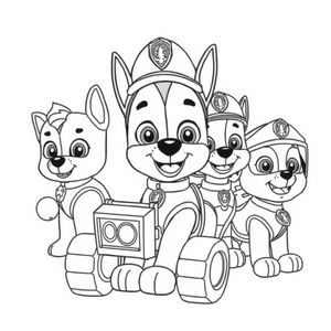 Strażnicy Misia - Kolorowanka PAW Patrol