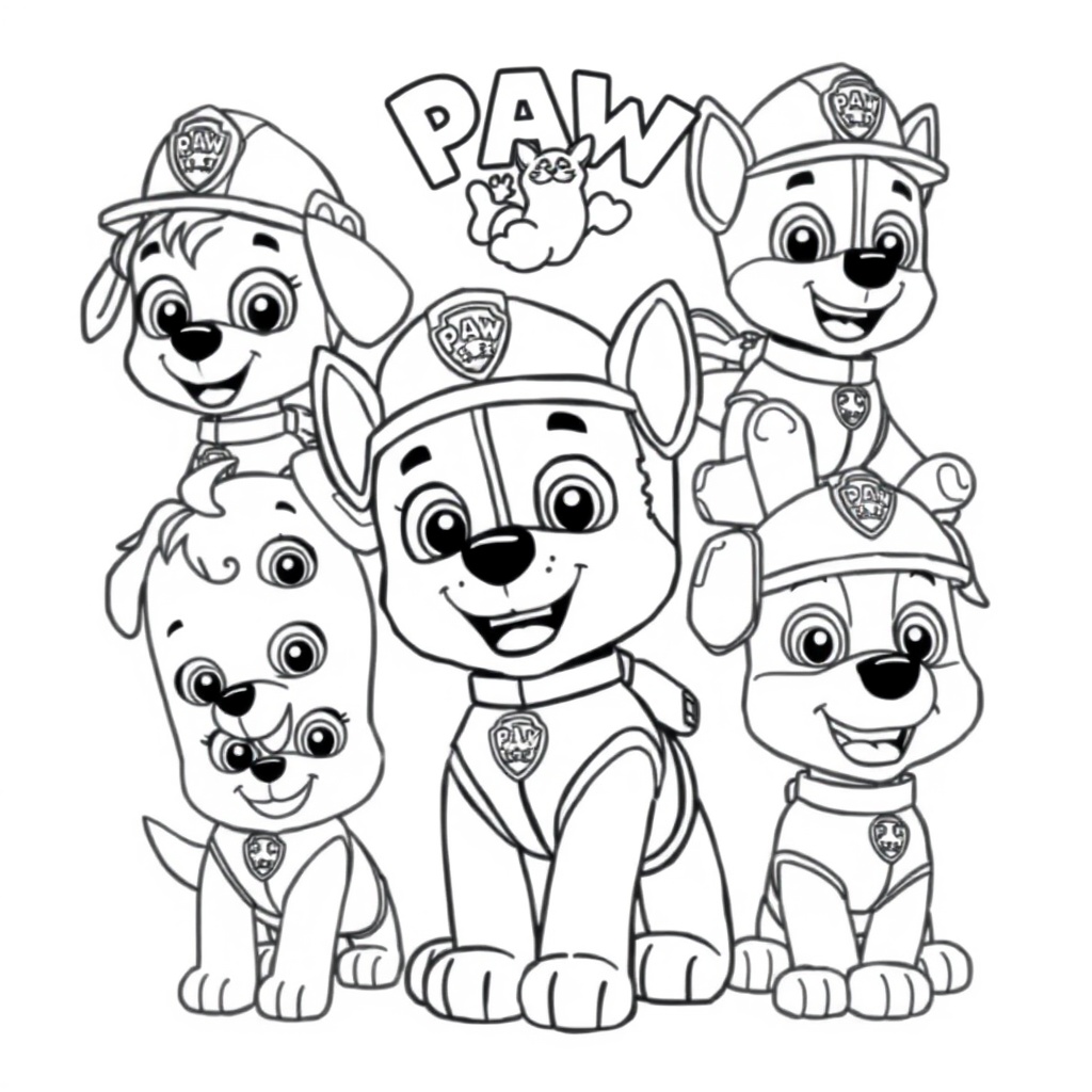 Libro para Colorear de los Guardianes de PAW Patrol