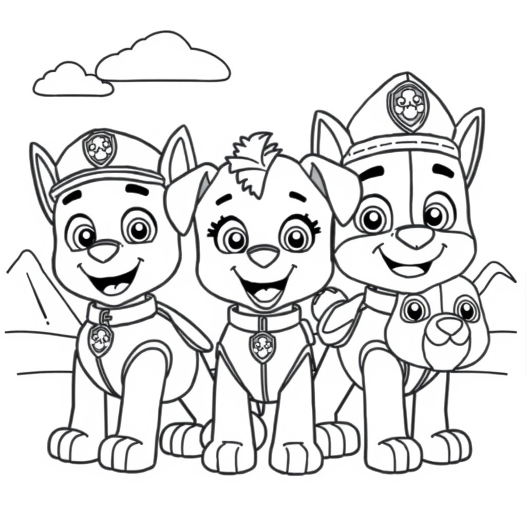 Libro para Colorear de Patrulla de Cachorros