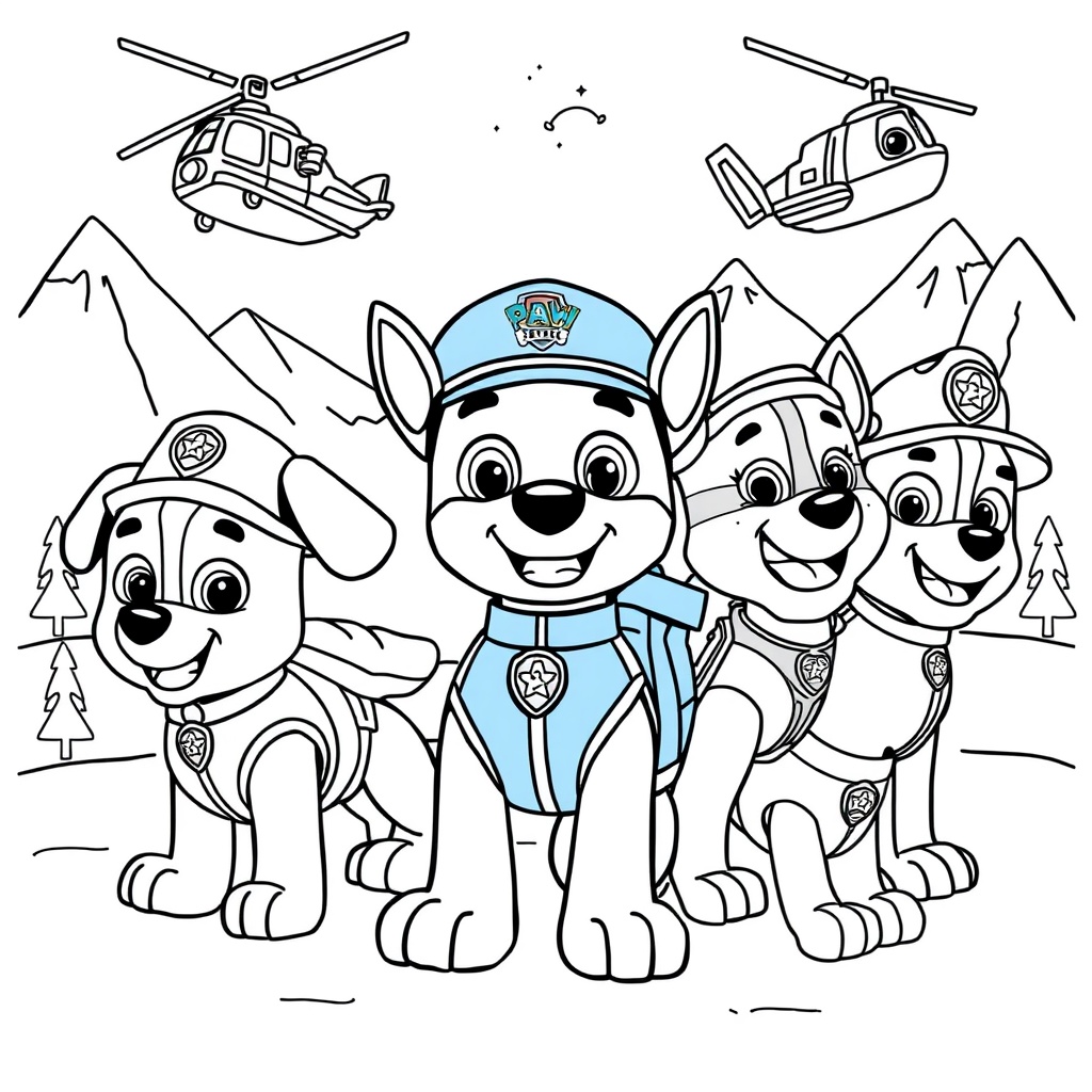 Libro de Colorear: La Patrulla Canina en Acción