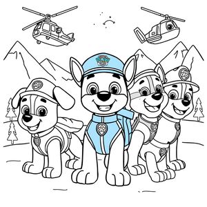 Libro de Colorear: La Patrulla Canina en Acción
