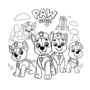 Libro para Colorear de Patrulla de Cachorros