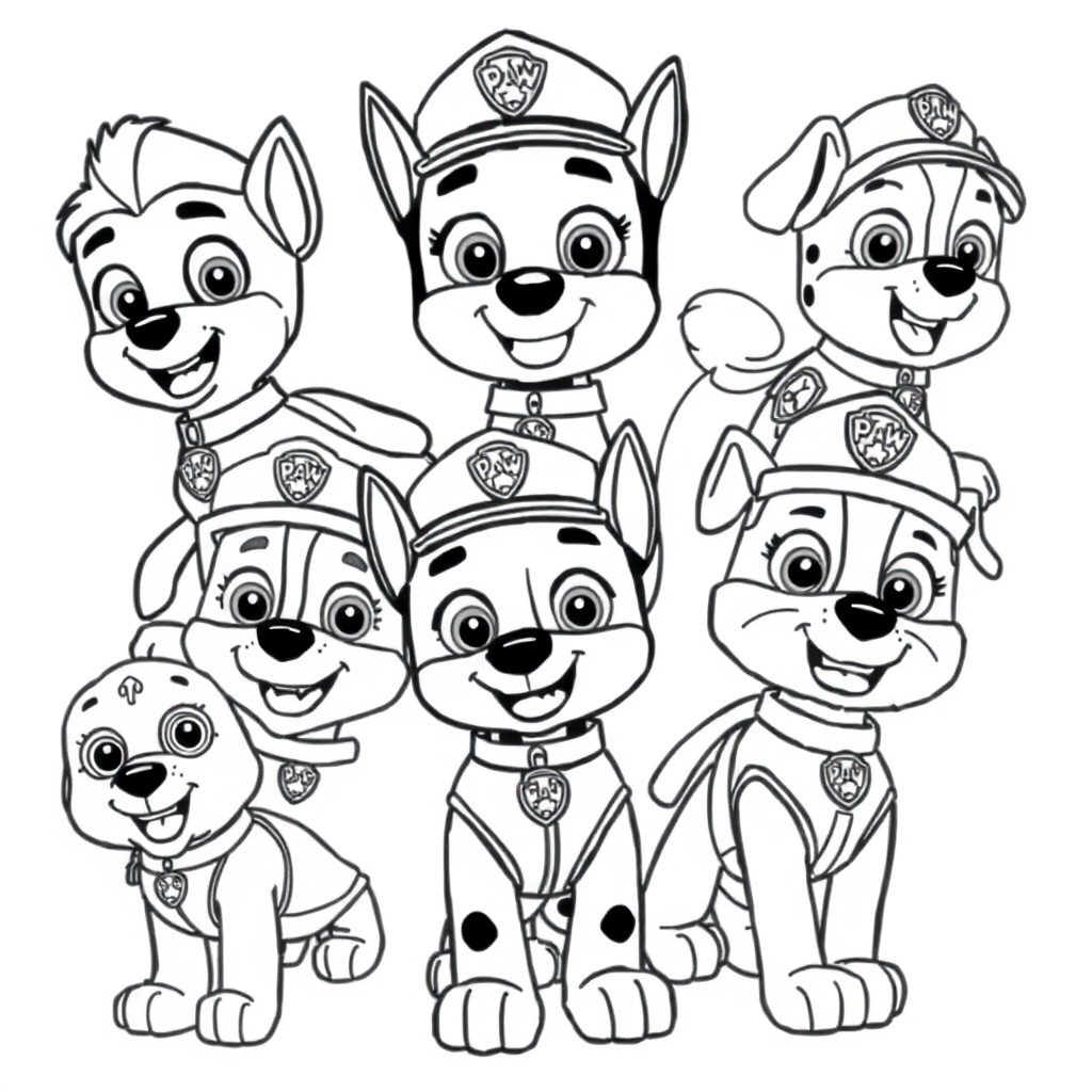 Libro para Colorear de Patrulla Canina