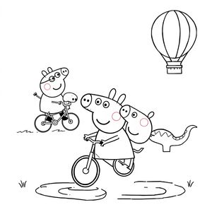 Libro para colorear Peppa Pig: Aventuras con la familia de cerditos