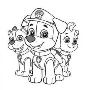 Libro para colorear de la Patrulla Canina
