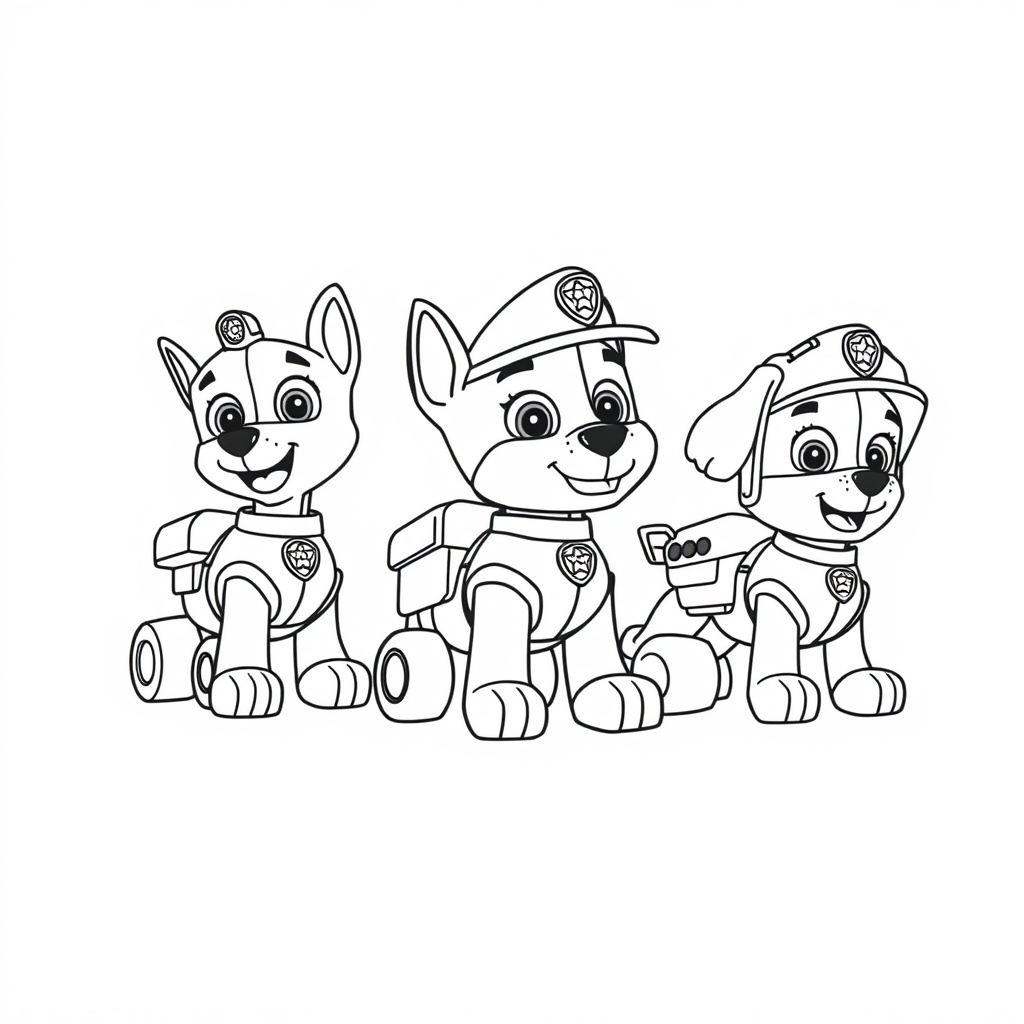 Libro para Colorear de Acción de la Patrulla Canina