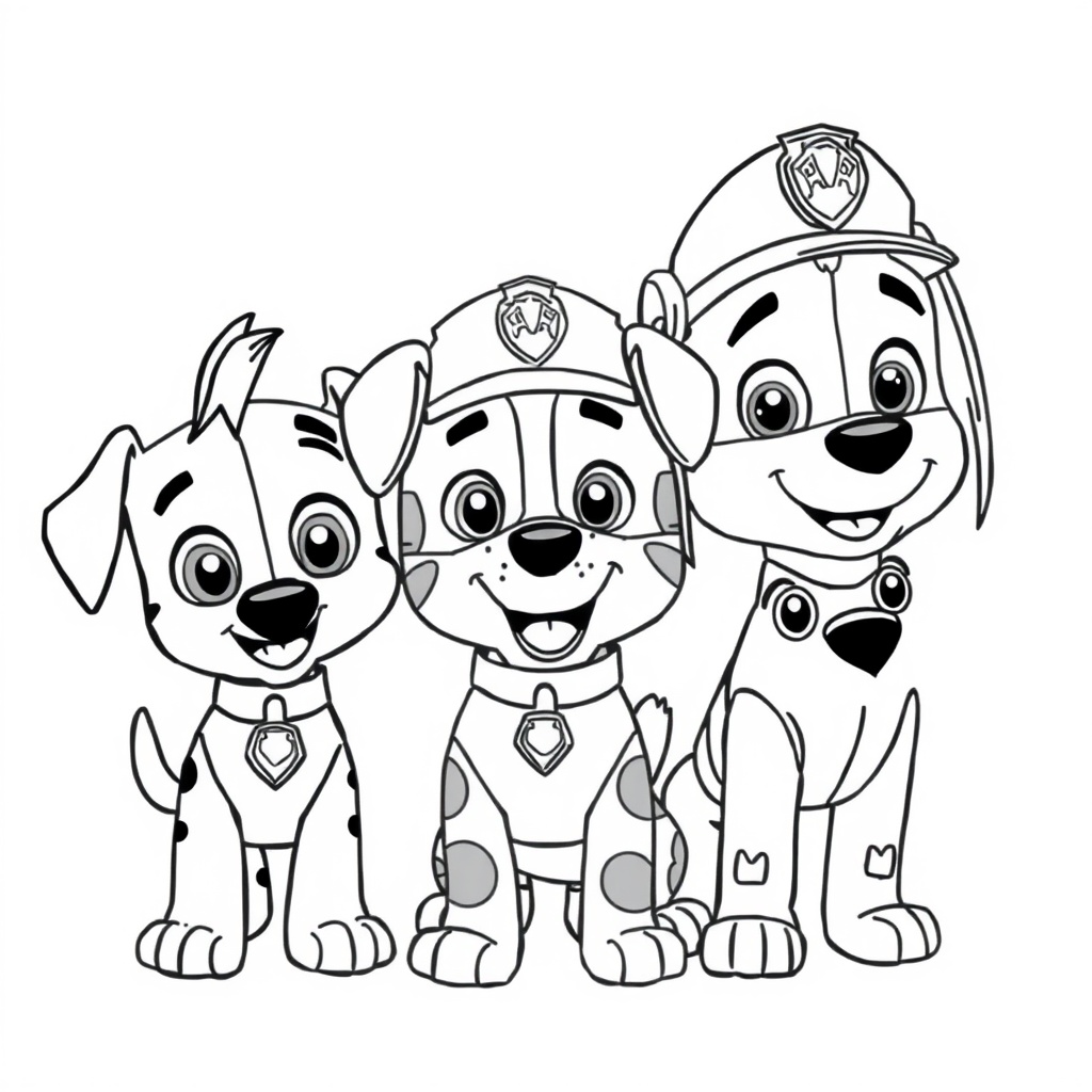 Patrulla Canina: Páginas para Colorear de Acción