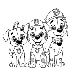 Patrulla Canina: Páginas para Colorear de Acción