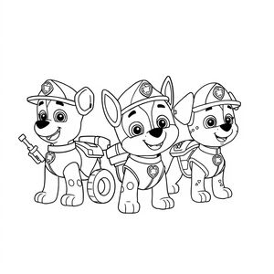 Patrulla de Cachorros - Libro para Colorear de Acción