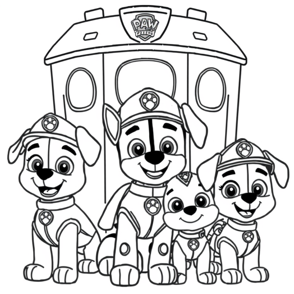 Libro para Colorear de Patrulla de Cachorros