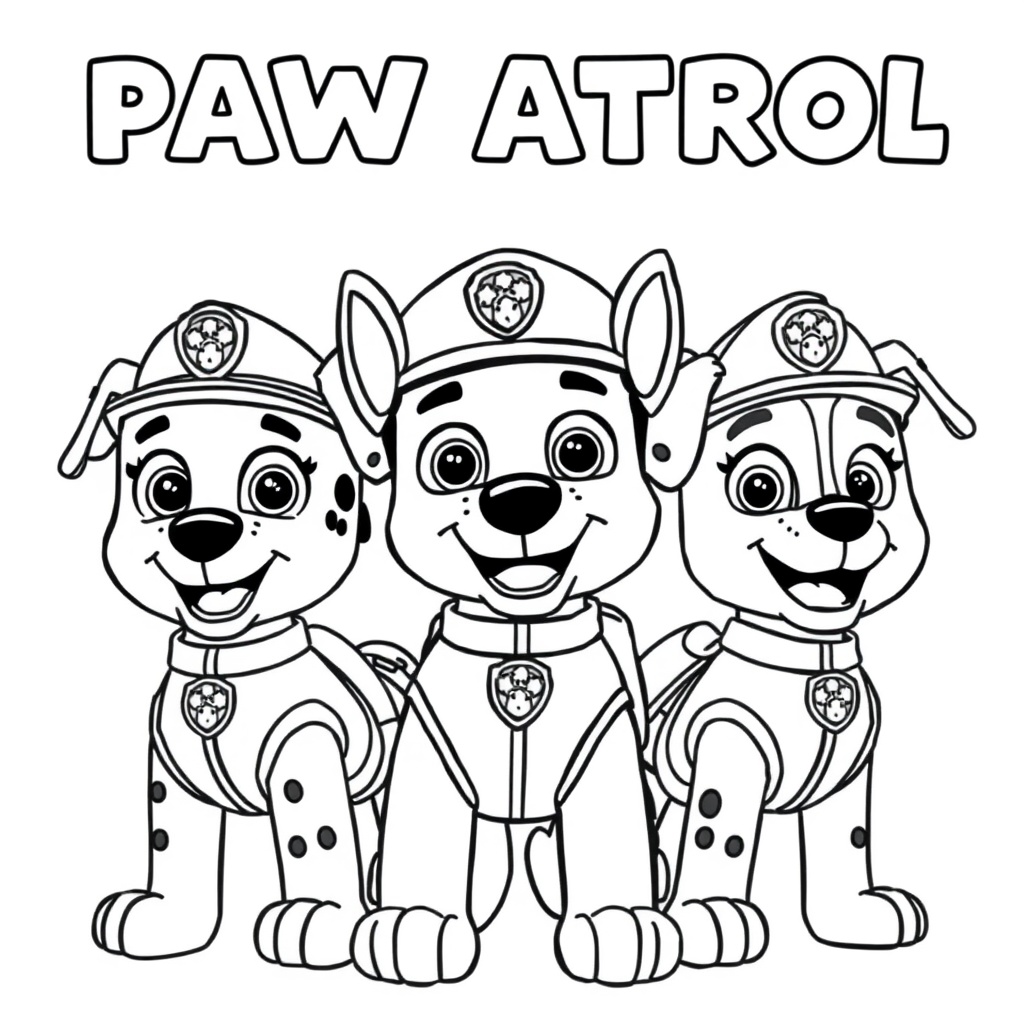 Libro para Colorear de Patrulla de Cachorros