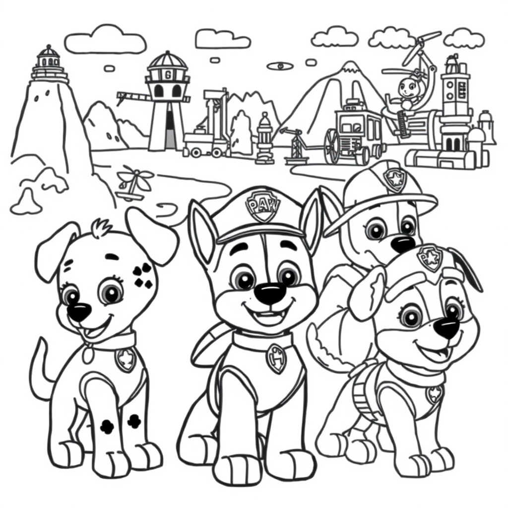 Libro para Colorear: Patrulla Canina