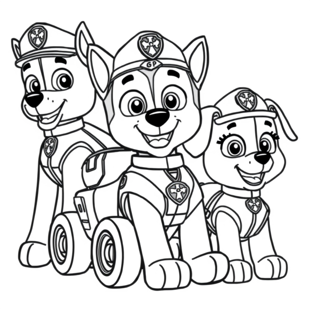 Libro para Colorear de Aventuras de la Patrulla Canina