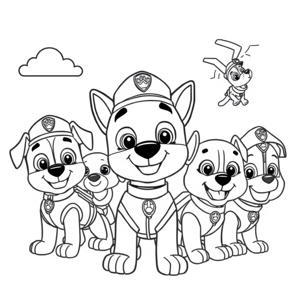 Libro para Colorear de La Patrulla Canina