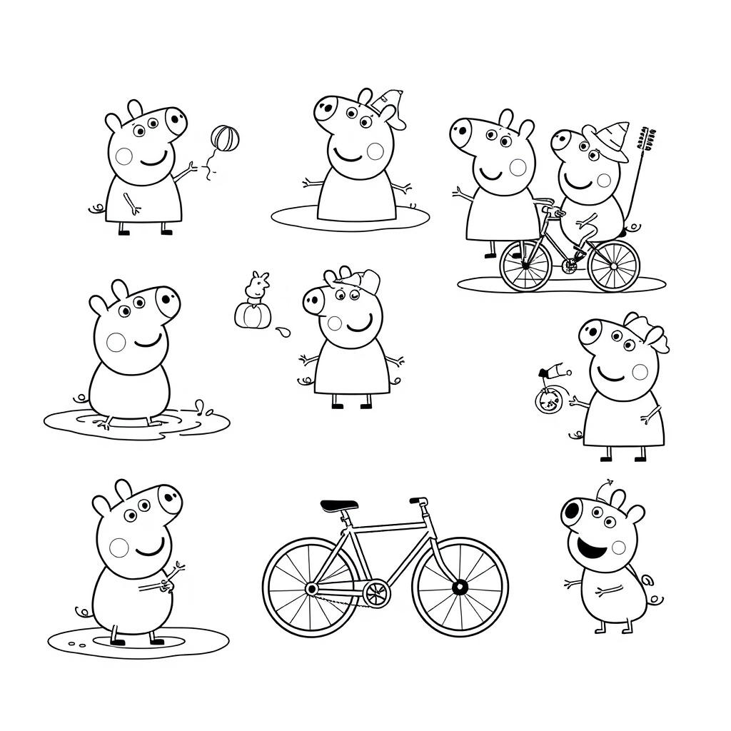 Libro para colorear de Peppa Pig