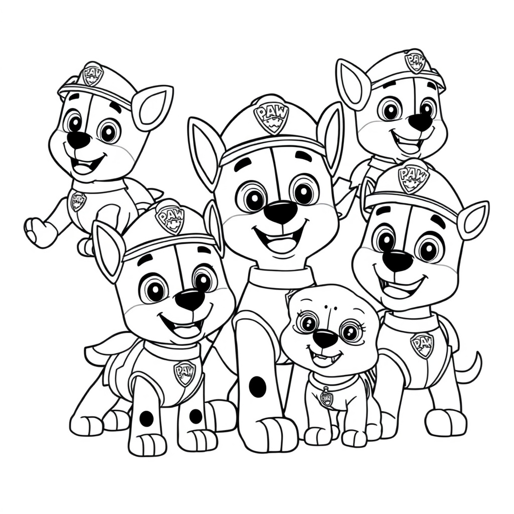 Libro para Colorear de La Patrulla Canina