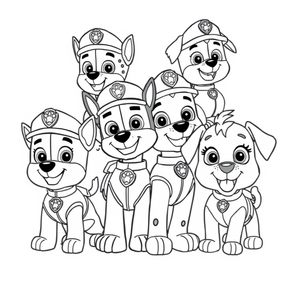 Libro para Colorear de La Patrulla Canina