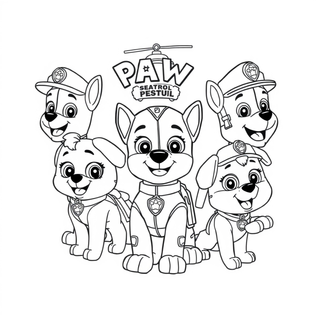Libro para Colorear de La Patrulla Canina