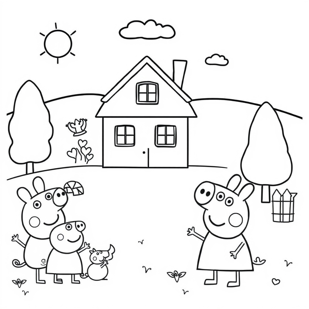 Libro para Colorear: Aventuras de Peppa Pig