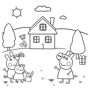 Libro para Colorear: Aventuras de Peppa Pig