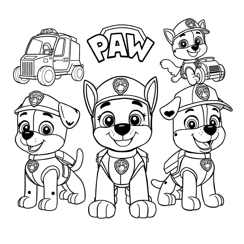 Libro de Colorear de Patrulla Canina