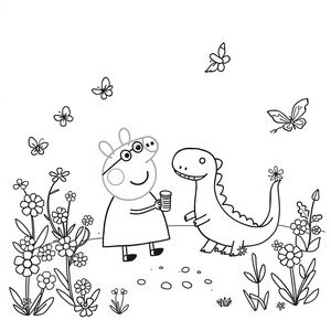 Libro para Colorear del Jardín de Pepa Pig