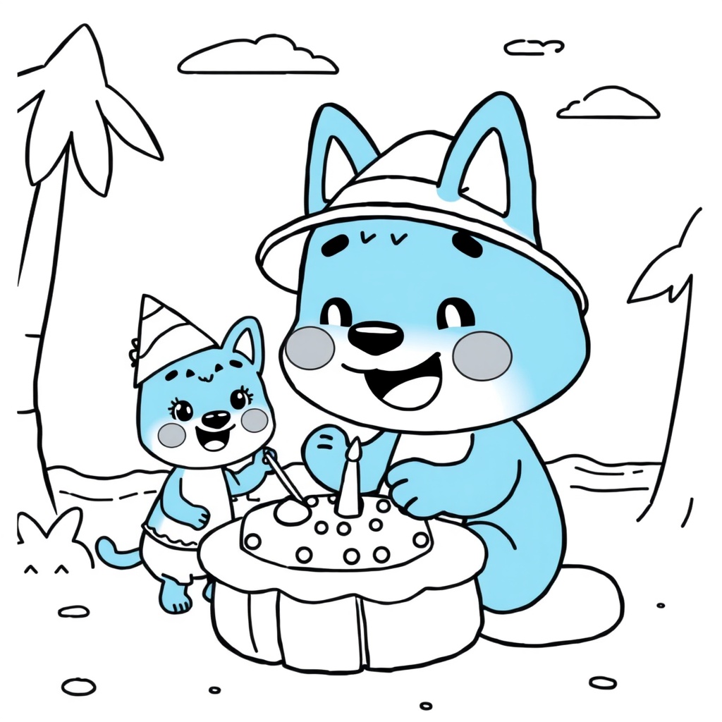 Kolorowanka Bluey: Świat Przyjaznych Piesków