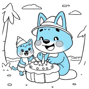 Libro para Colorear de Bluey: Mundo de Cachorros Amigables