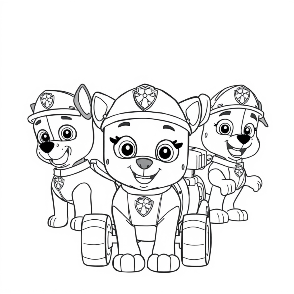 Kolorowanka Pieski z PAW Patrol