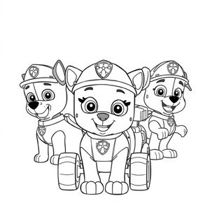 Kolorowanka Pieski z PAW Patrol