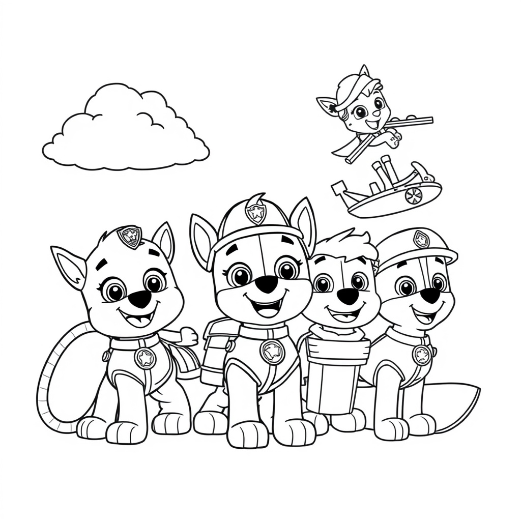 Libro para colorear: Patrulla de Cachorros