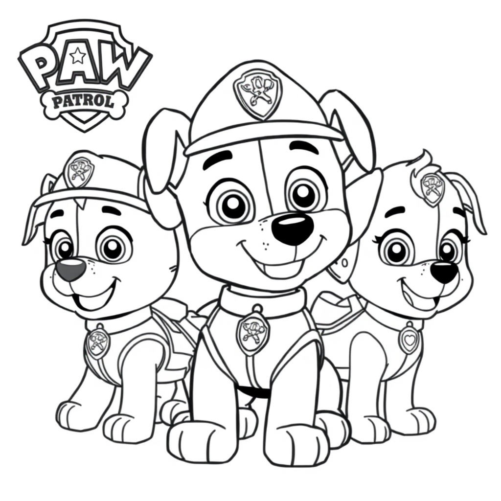 Libro para Colorear: La Patrulla Canina en Acción!