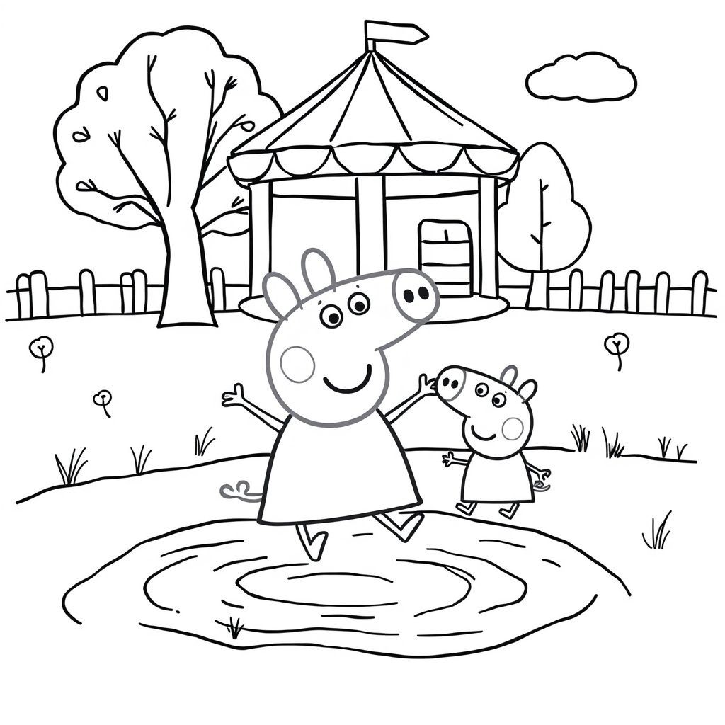 Páginas para Colorear de Peppa Pig