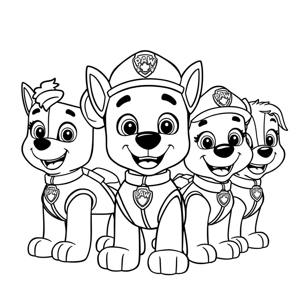 Libro de Colorear de Patrulla de Cachorros