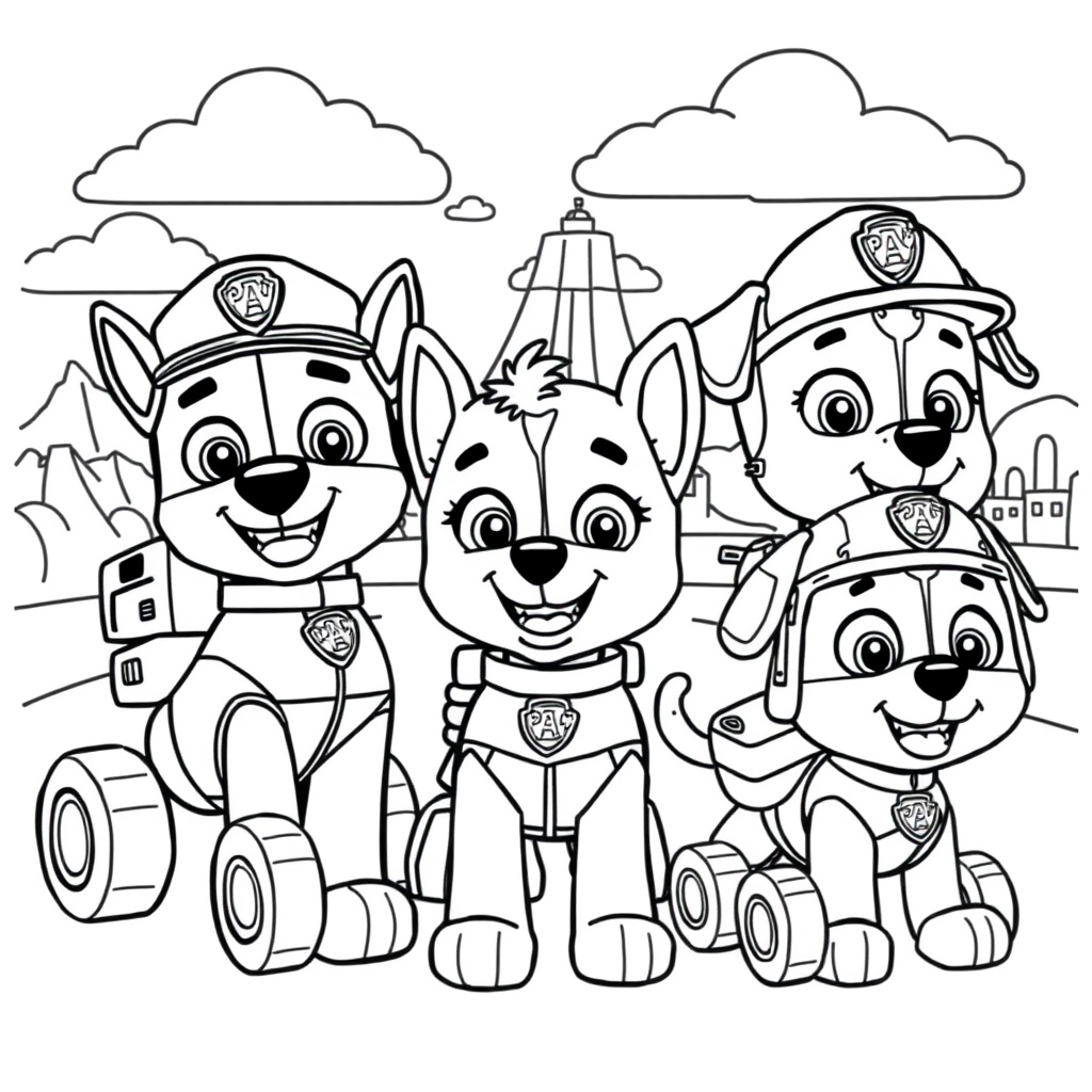 Libro para Colorear Patrulla Canina