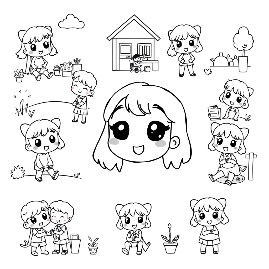 Kolorowanka: Świat Bluey