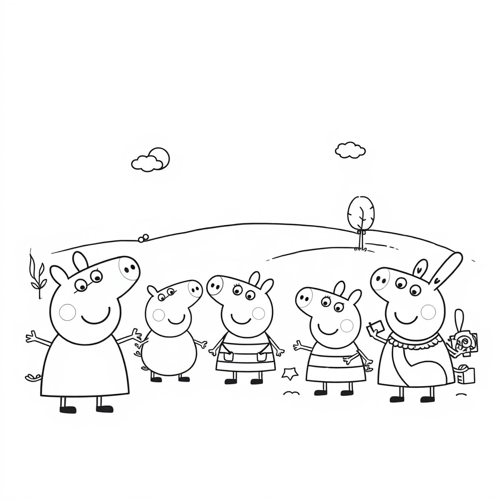 Libro para Colorear de las Aventuras de Peppa Pig